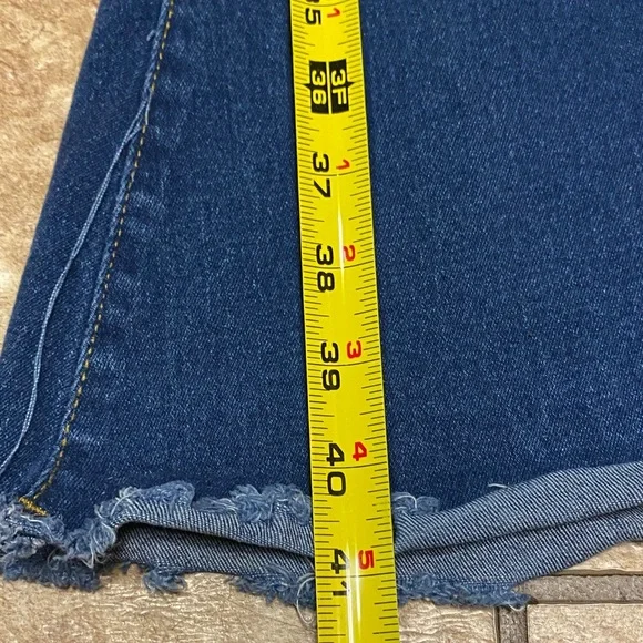 Dark Blue Distressed Flare Size 26-28 Jeans - Picture 6 of 11